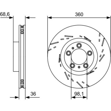 BOSCH | Bremsscheibe | 0 986 479 D23