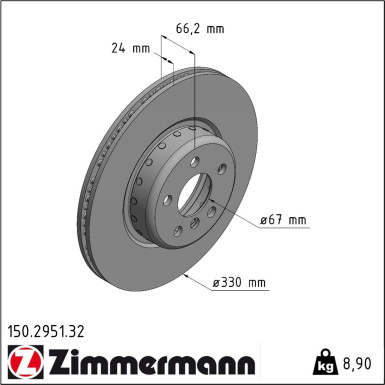 Zimmermann | Bremsscheibe | 150.2951.32