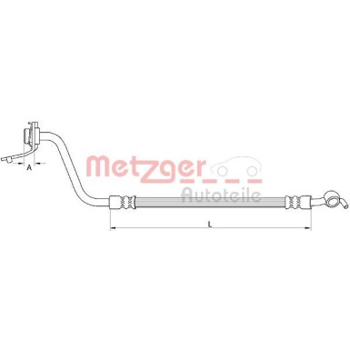 Metzger | Bremsschlauch | 4111057