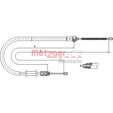 Metzger | Seilzug, Feststellbremse | 11.6675