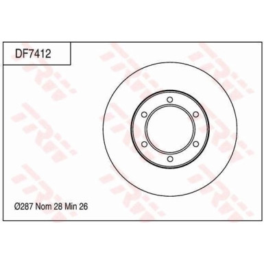 TRW | Bremsscheibe | DF7412