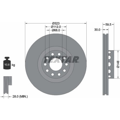 Textar | Bremsscheibe | 92098305