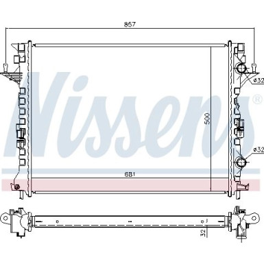 Nissens | Kühler, Motorkühlung | 637638