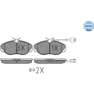 Meyle | Bremsbelagsatz, Scheibenbremse | 025 236 0219/W