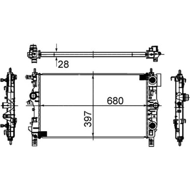 Mahle | Kühler, Motorkühlung | CR 1011 000S