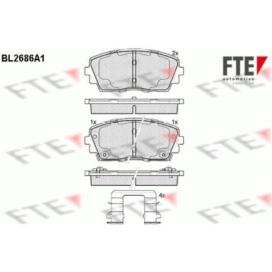 FTE | Bremsbelagsatz, Scheibenbremse | 9010916 FTE | Bremsbelagsatz, Scheibenbremse | 9010916