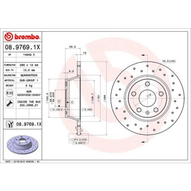 Brembo | Bremsscheibe | 08.9769.1X