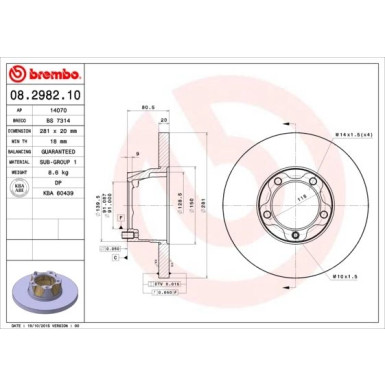 Brembo | Bremsscheibe | 08.2982.10