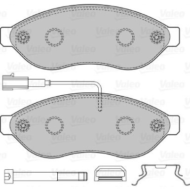 Valeo | Bremsbelagsatz, Scheibenbremse | 598891