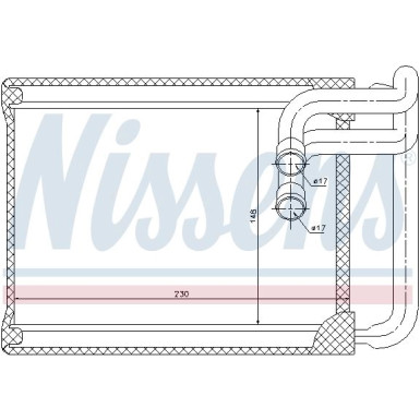 Nissens | Wärmetauscher, Innenraumheizung | 77622