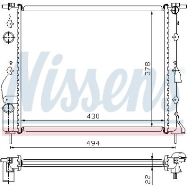 Nissens | Kühler, Motorkühlung | 63884