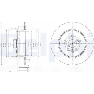 Delphi | Bremsscheibe | BG3777