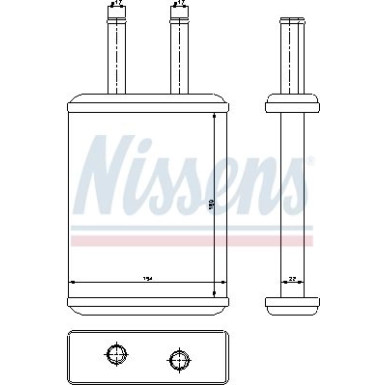 Nissens | Wärmetauscher, Innenraumheizung | 77524