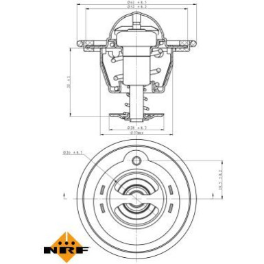 NRF | Thermostat, Kühlmittel | 725207