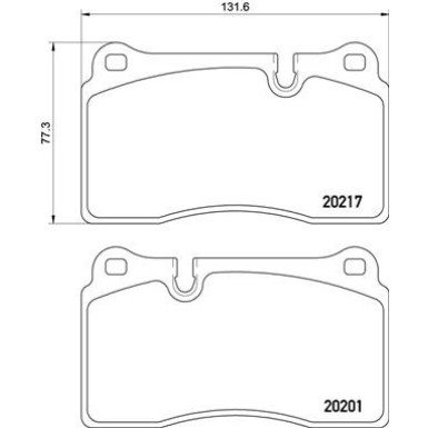 Brembo | Bremsbelagsatz, Scheibenbremse | P 02 002