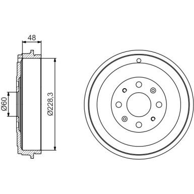 BOSCH | Bremstrommel | 0 986 477 208