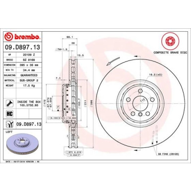 Brembo | Bremsscheibe | 09.D897.13