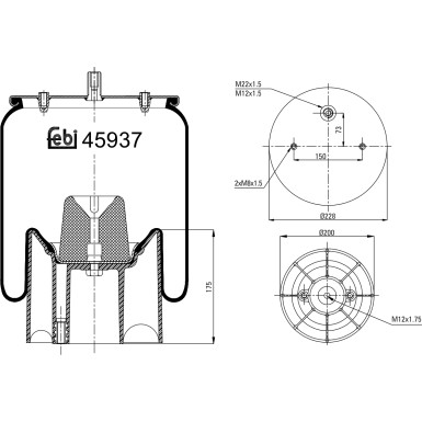 FEBI BILSTEIN 45937 Federbalg, Luftfederung