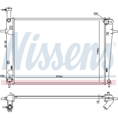 Nissens | Kühler, Motorkühlung | 675003