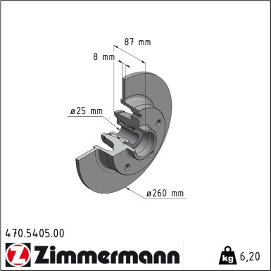 Zimmermann | Bremsscheibe | 470.5405.00