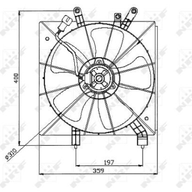 NRF | Lüfter, Motorkühlung | 47043