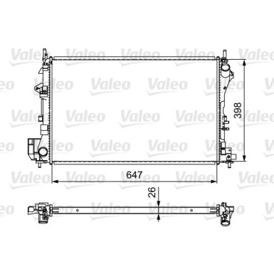 Valeo | Kühler, Motorkühlung | 732877