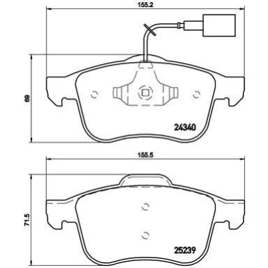 Brembo | Bremsbelagsatz, Scheibenbremse | P 23 132