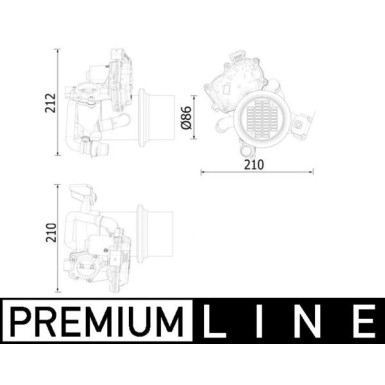 Mahle | Kühler, Abgasrückführung | CE 20 000P