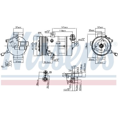 Nissens | Kompressor, Klimaanlage | 890667