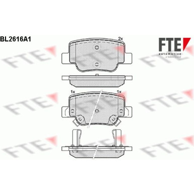 FTE | Bremsbelagsatz, Scheibenbremse | 9010864