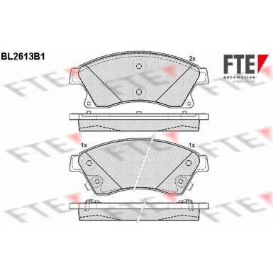 FTE | Bremsbelagsatz, Scheibenbremse | 9010861