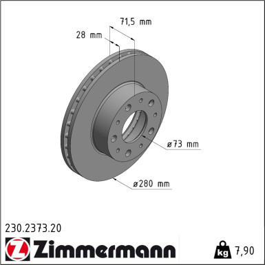 Zimmermann | Bremsscheibe | 230.2373.20