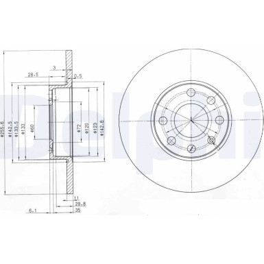 Delphi | Bremsscheibe | BG3402