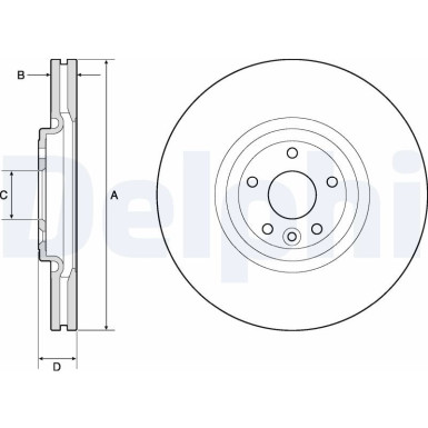 Delphi | Bremsscheibe | BG9167C