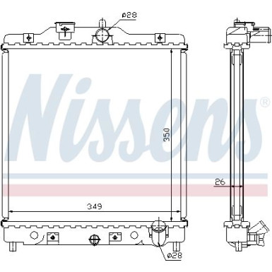 Nissens | Kühler, Motorkühlung | 63310A