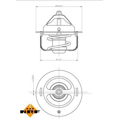 NRF | Thermostat, Kühlmittel | 725147