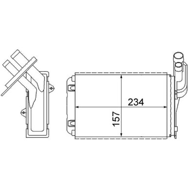 Mahle | Wärmetauscher, Innenraumheizung | AH 99 000S