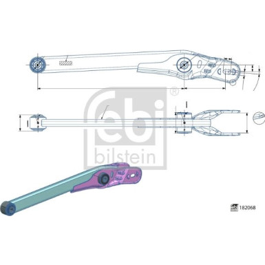 FEBI BILSTEIN 182068 Querlenker, Lenker, Radaufhängung