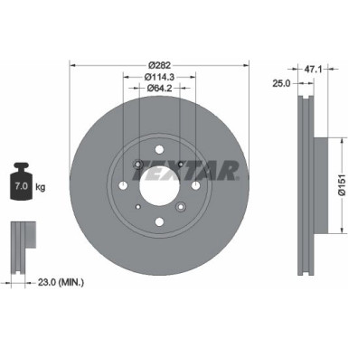 Textar | Bremsscheibe | 92110100