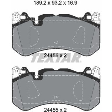 Textar | Bremsbelagsatz, Scheibenbremse | 2445503