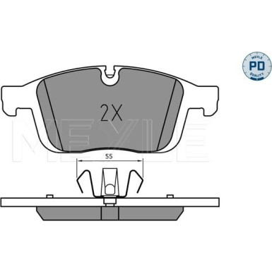 Meyle | Bremsbelagsatz, Scheibenbremse | 025 223 8619/PD