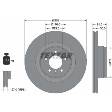 Textar | Bremsscheibe | 92178403