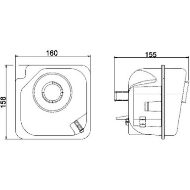 Mahle | Ausgleichsbehälter, Kühlmittel | CRT 28 000S