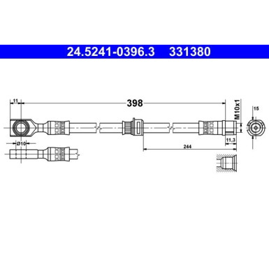 ATE | Bremsschlauch | 24.5241-0396.3