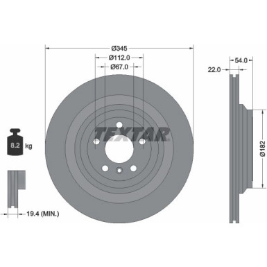 Textar | Bremsscheibe | 92284003