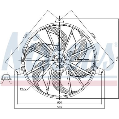 Nissens | Lüfter, Motorkühlung | 85512