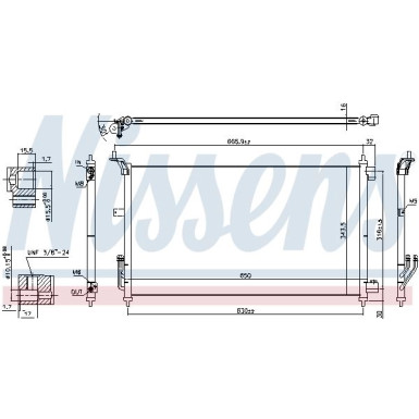 Nissens | Kondensator, Klimaanlage | 940557