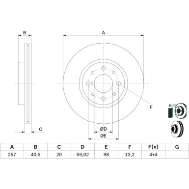 BOSCH | Bremsscheibe | 0 986 478 515