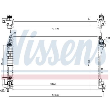 Nissens | Kühler, Motorkühlung | 63023