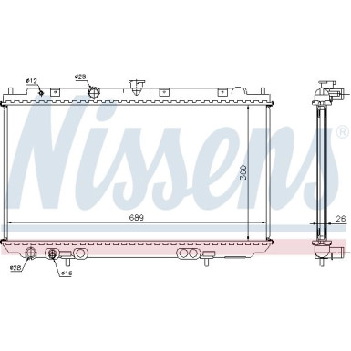 Nissens | Kühler, Motorkühlung | 67348A